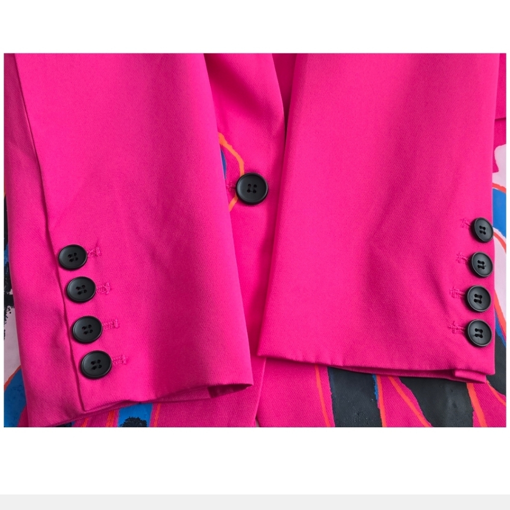 Ma Chérie Virbart Pink Graffiti Blazer, Size M - Picture 9 of 16